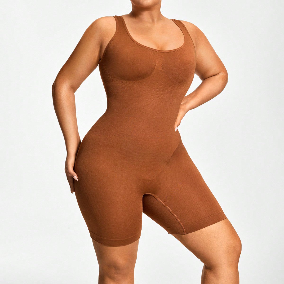 Full Body Shaper Bodysuit For Women - Seamless Tummy Control & Butt Lift Mid-Thigh Shapewear