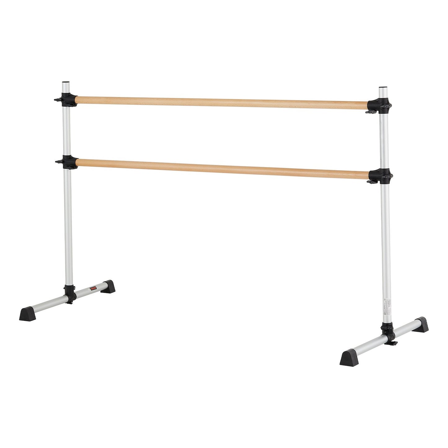 Ballet Barre, 6 Ft Double Beechwood Barre Bar For Home, Freestanding Portable Ballet Stretching Dance Bars, Height Adjustable Anti-Wobble Fitness Gym Equipment, For Pilates Balance Workout