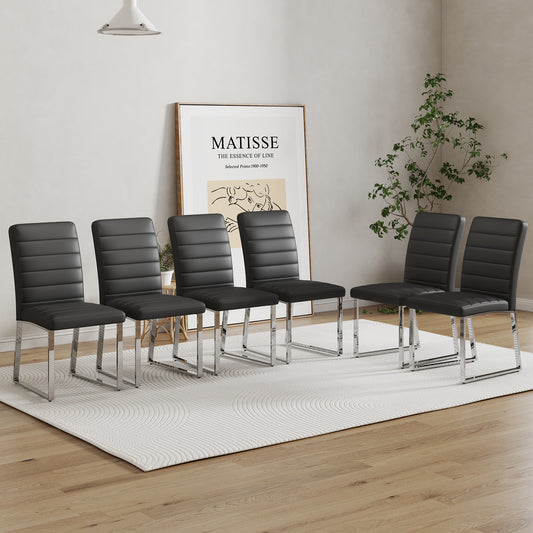 6-Pack - Heavy-duty Chairs Set 2.1 Thick Cushion, Iron Frame, Perfect For Home Or Office. Classic Colors, Great Value
