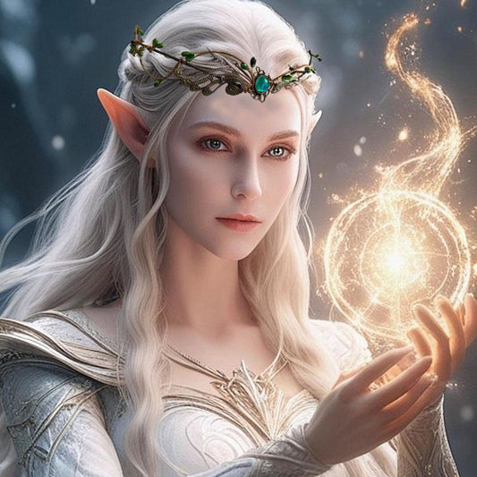 Elf Headband With Antlers And Branches Hair Crown