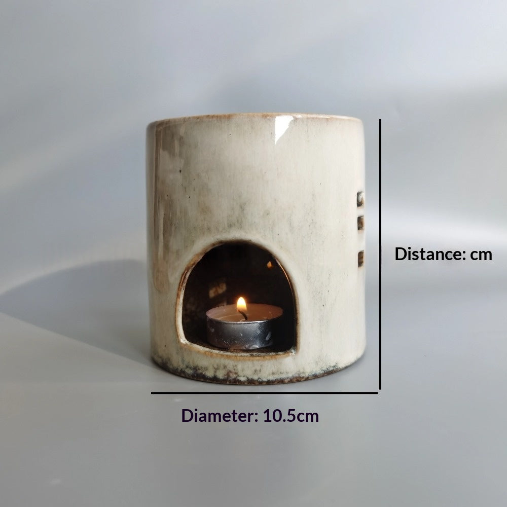European-style Christmas House Tea Light Ceramic Ornament