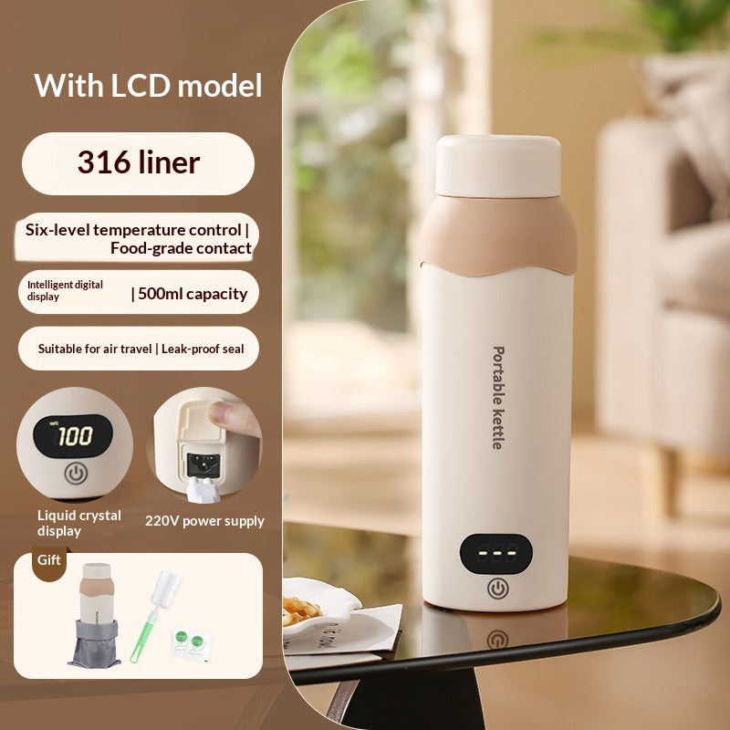 Portable Mini Thermostatic Electric Water Cup For Office And Travel Constant Temperature USB Kettle