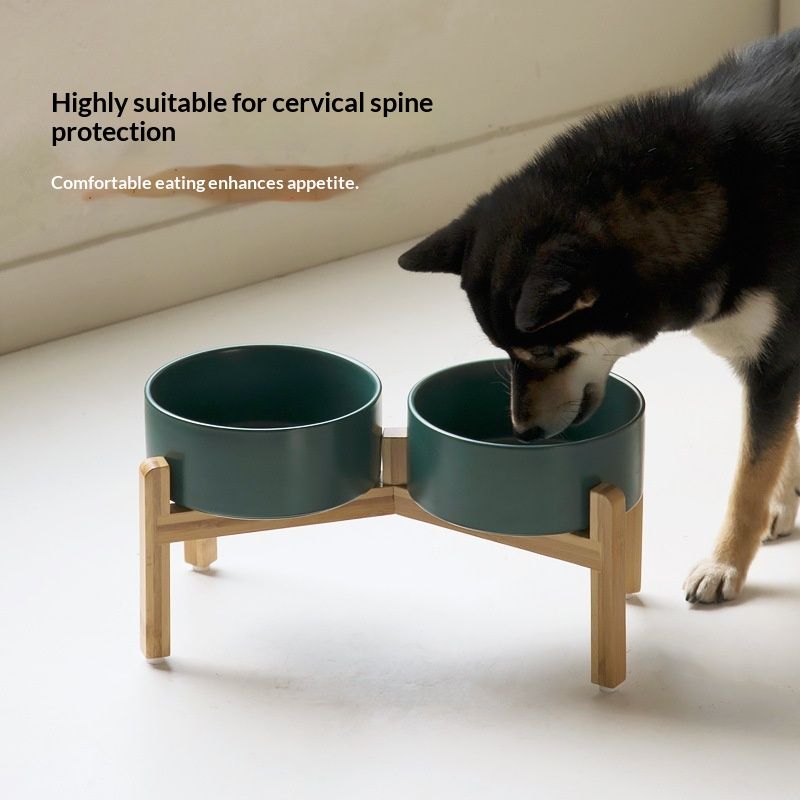 Pet Dog Food Bowl Dog Food Dish Cat Ceramic