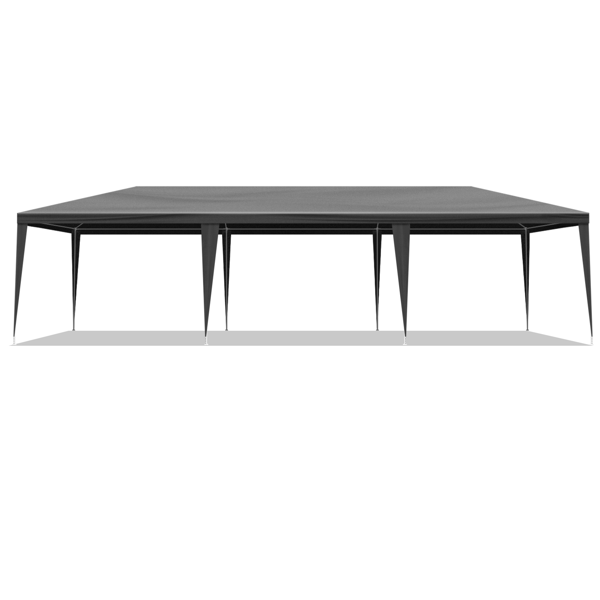 10'x30' Outdoor Party Tent With 8 Removable Sidewalls, Waterproof Canopy Patio Wedding Gazebo Black