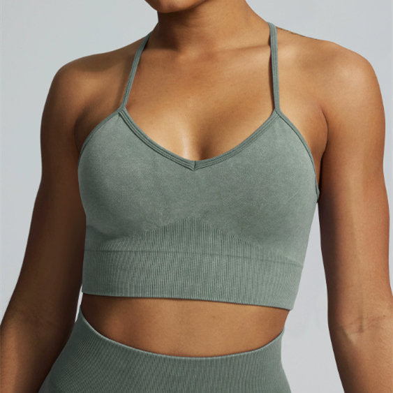 Sports Suit Fitness Wear Seamless Tight High-Waist Sweatpants Womens Outerwear Yoga Outfit Set