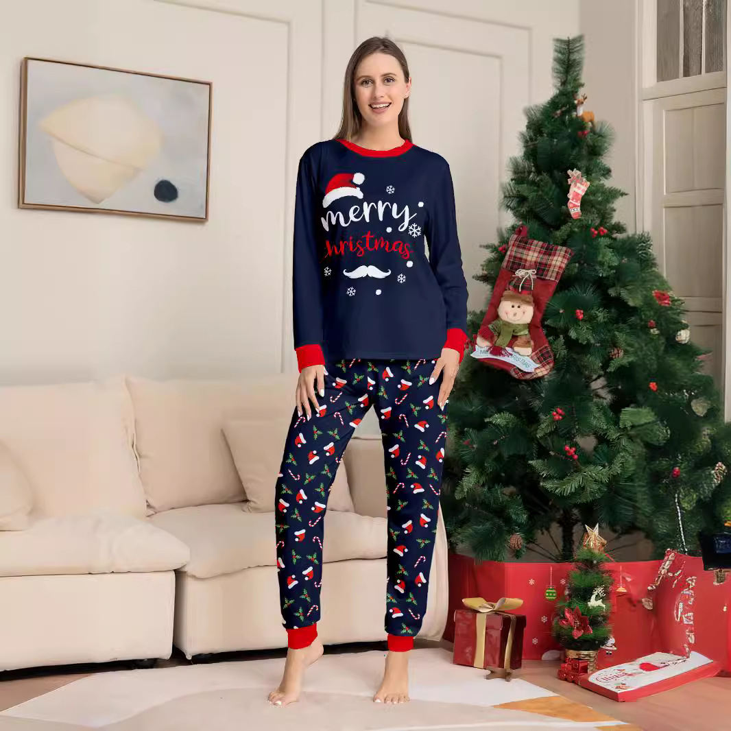 Holiday Party Printed Parent-Child Outfits
