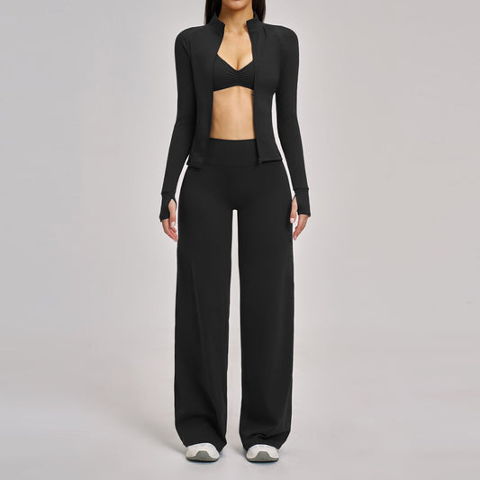 Women's Casual Sport Zipper Fitness Set