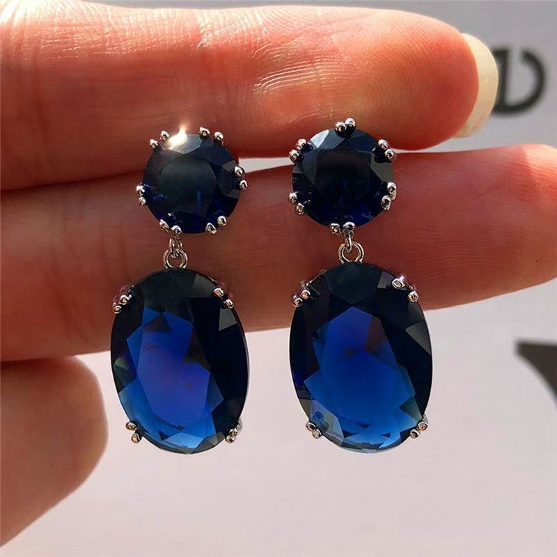 Hot Selling New Earrings, Large Zircon Dangle Earrings For Women, European Style Jewelry