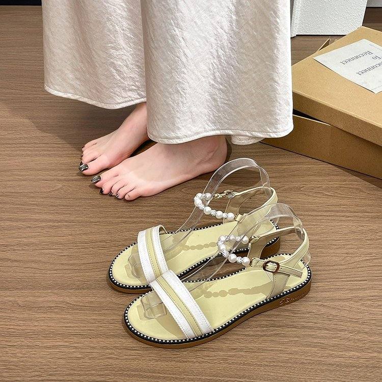 Women's New Summer Fashion Flat Sandals, Soft Sole Comfort Flat Shoes, Versatile Outdoor Beach Sandals