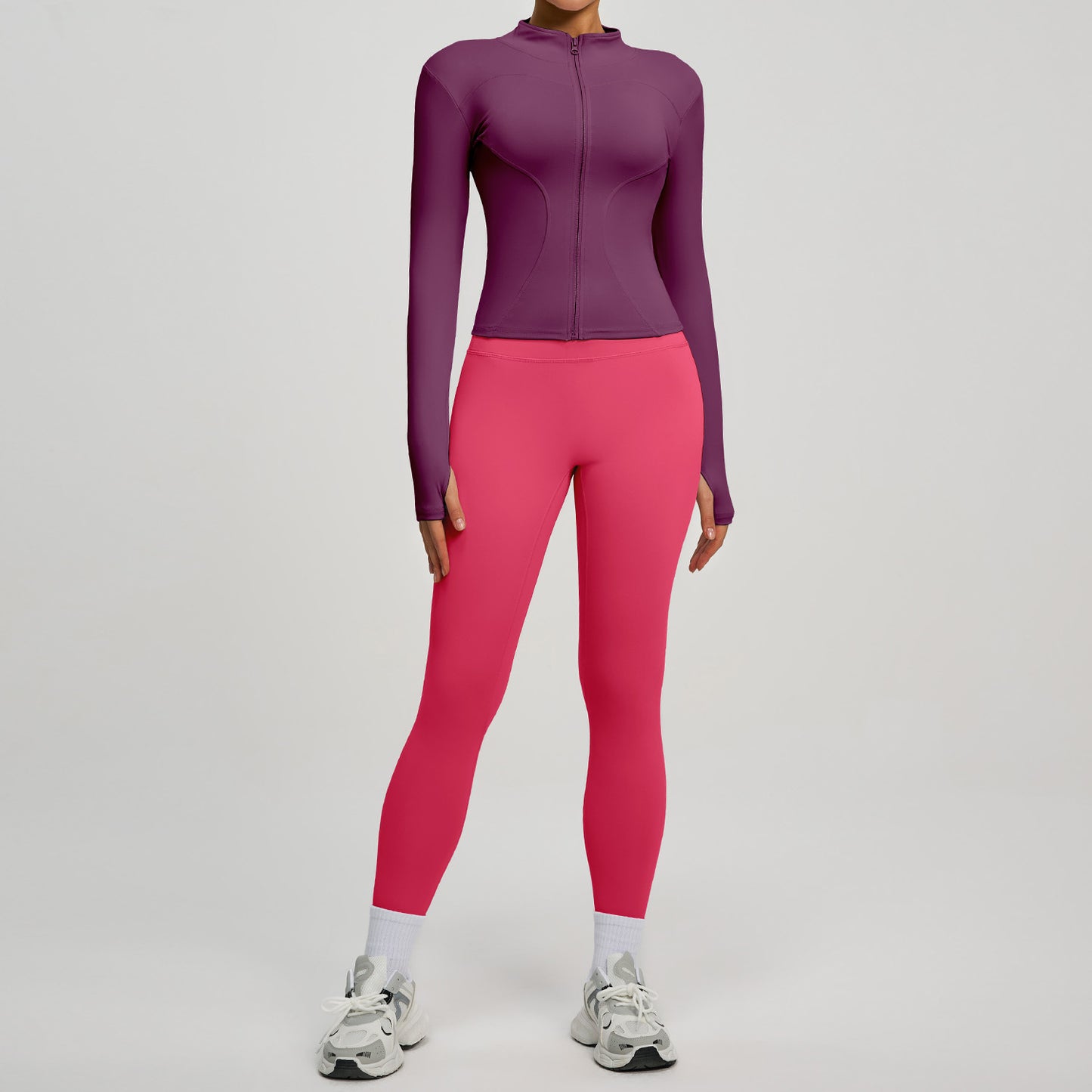 Fitness High-waist Butt-lifting Running Two-piece Set