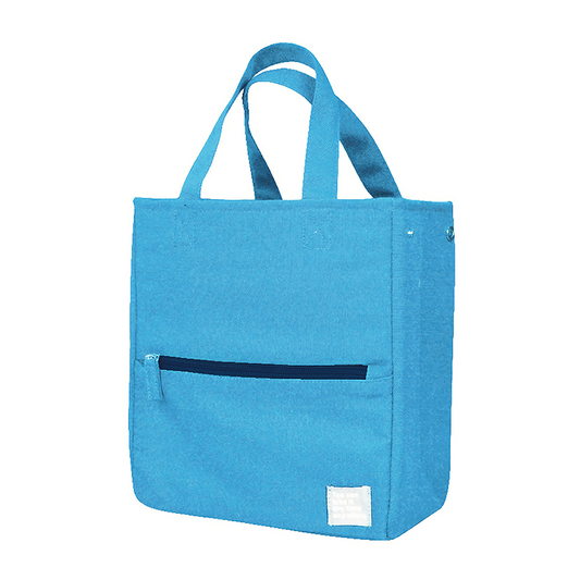 Portable 22x11.5x25cm Insulated Lunch Bag Food Container Picnic Storage Handbag Blue