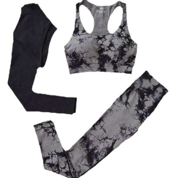 Sports Tie-dyed Long-sleeved Yoga Clothes Outdoor