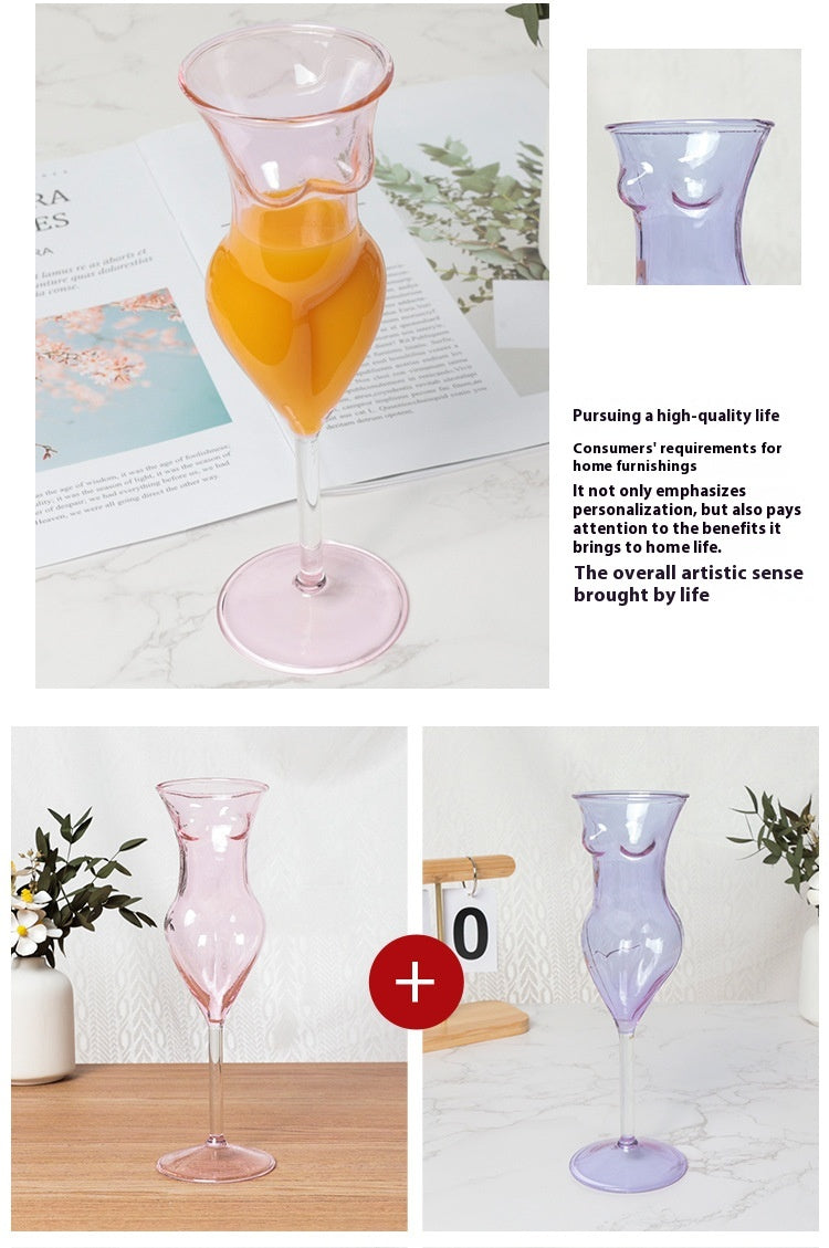 Beauty Champagne Glass Creative Cocktail Glass Nude Women's Cup Personalized Goblet Barware