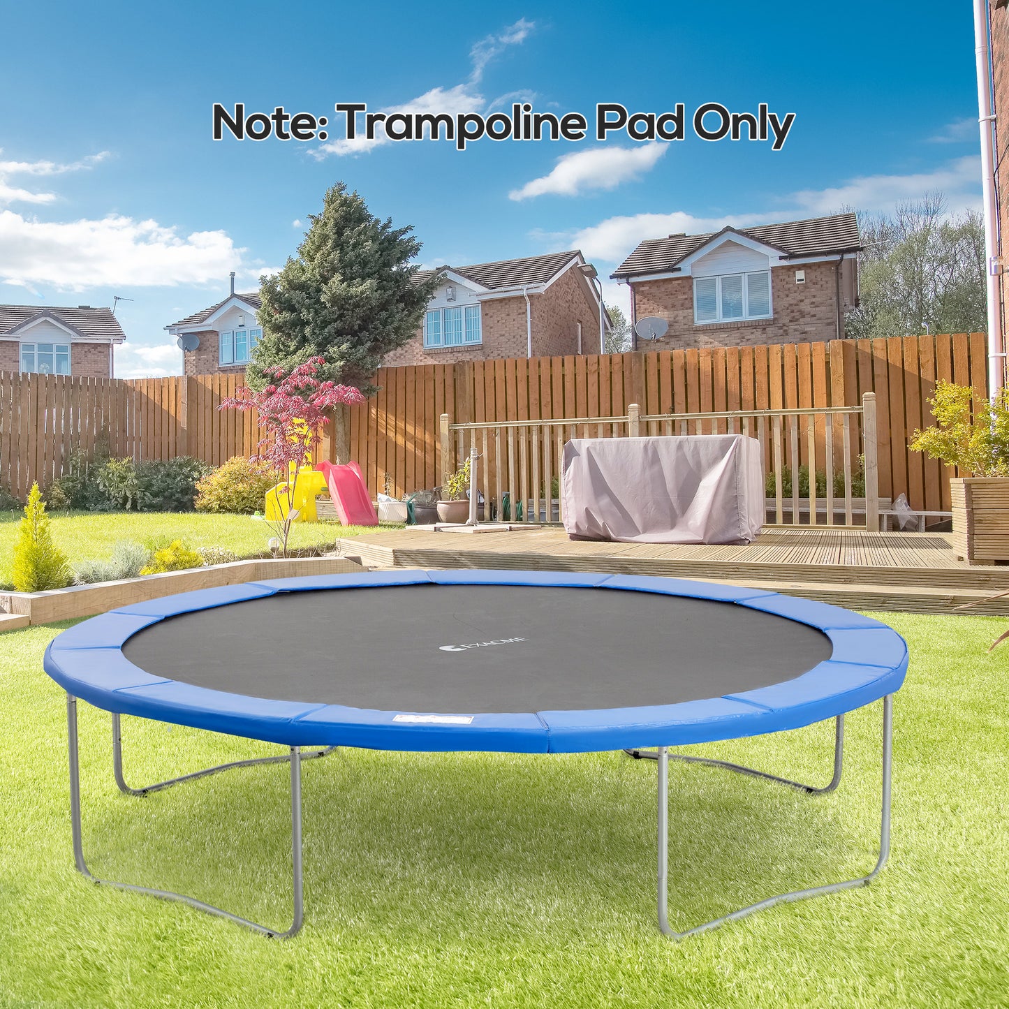 12ft Trampoline Pad 366cm Trampoline Accessories Surround Pad Thick Foam Pads Padding Replacement Spare- Blue