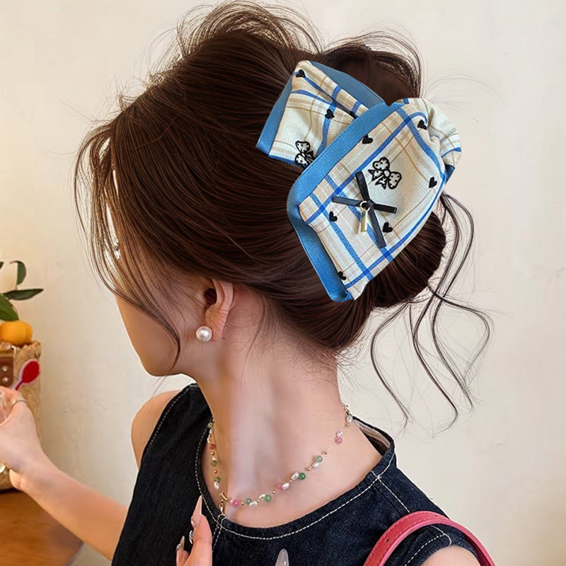 Nap Fabric Triangular Hair Clip Sophisticated Womens Style
