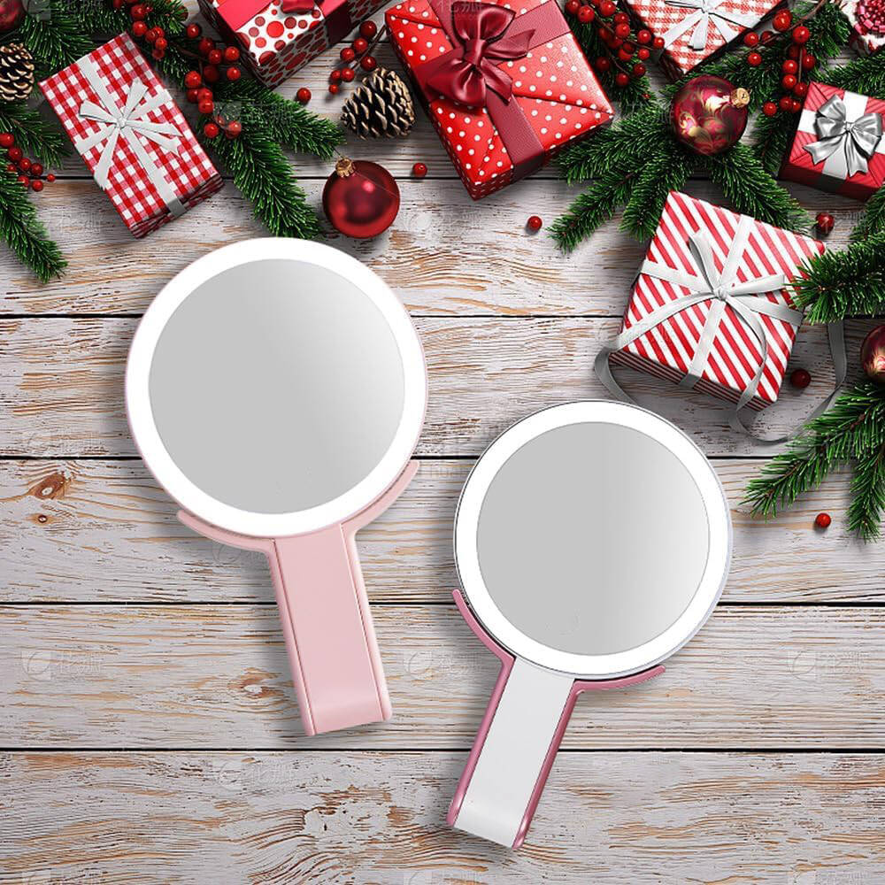 Makeup Mirror With Lights,Dual-Sided Magnifying Mirror With Light, 3 Colour Modes Lighted Makeup Mirror With Magnification, Portable,