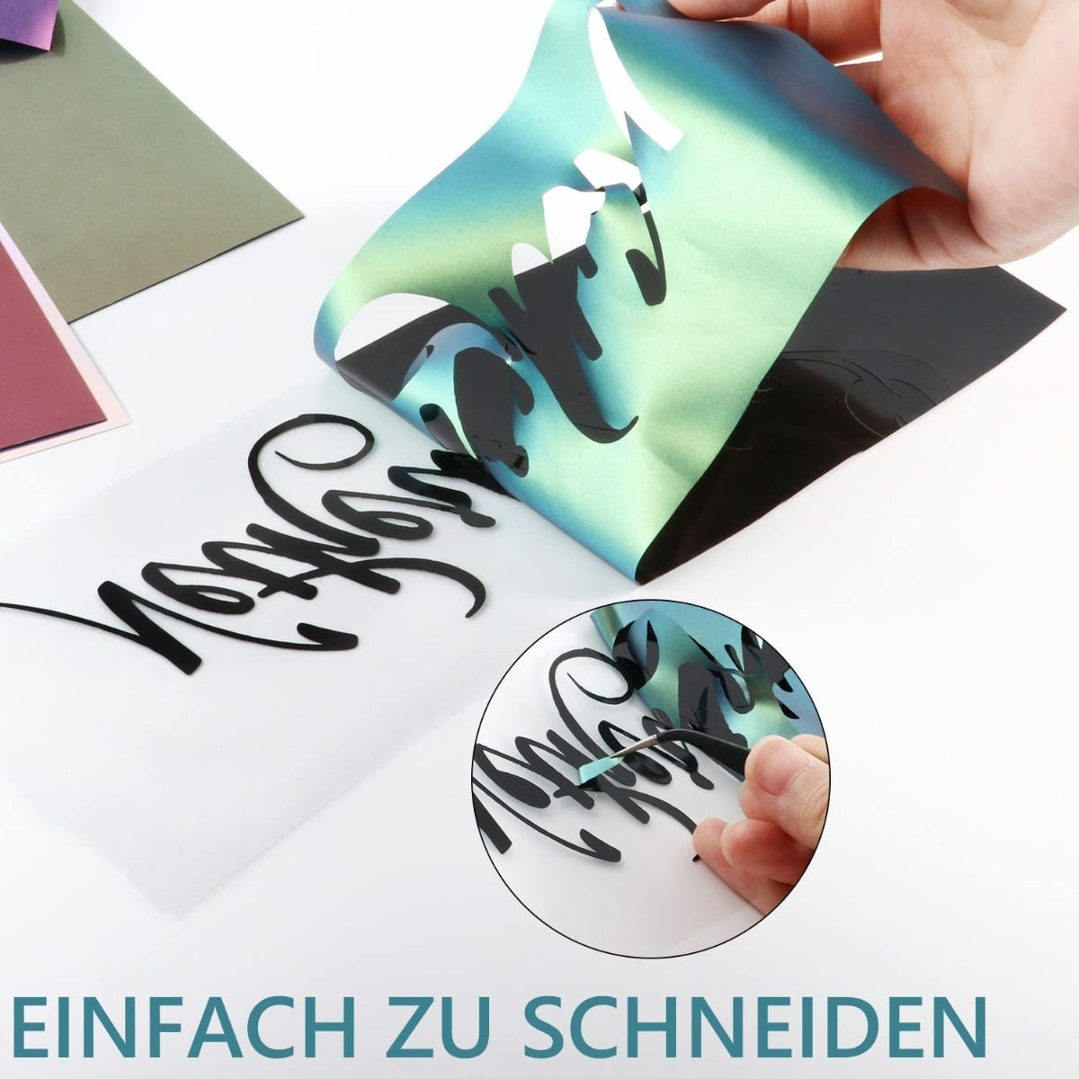 10-Color Plotter Film, 30.5 X 25 Cm Color-Changing Film, For DIY Crafts And Party Supplies Set