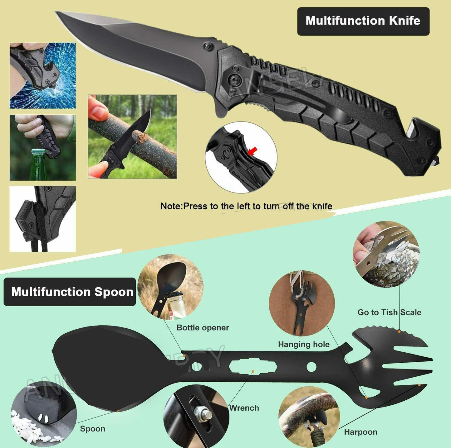 32 In 1 Emergency Survival Equipment Kit Camping SOS Tool Sports Tactical Hiking