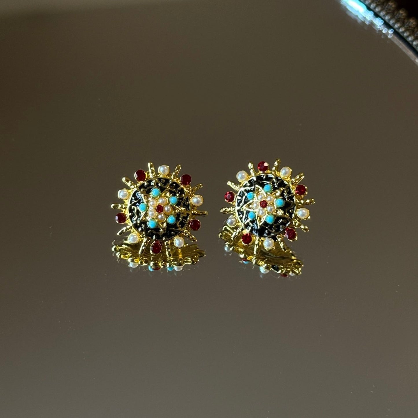 Chengxia Clip On Earrings, New Chinese Ethnic Retro Court Style Luxury Grand Delicate Heavy Craft Ear Jewelry For Women
