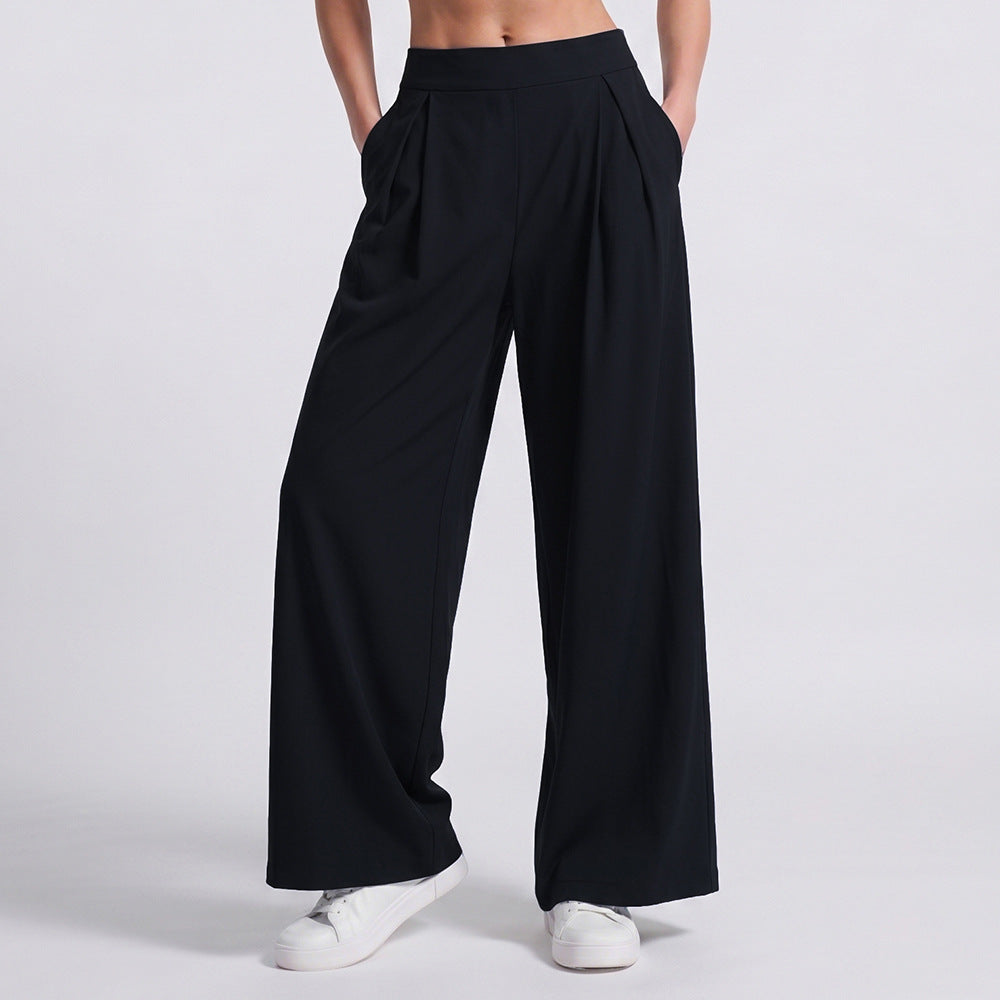 Loose-fitting Wide-leg Straight-leg Outdoor Sports Pants For Training Running And Fitness