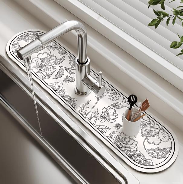 Non-slip Quick-drying Drain Mat For Kitchen And Bathroom Faucets
