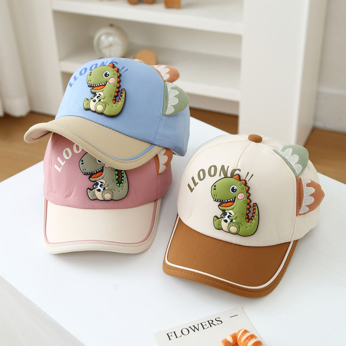 Summer Men's And Women's New Cartoon Football Small Dinosaur Baseball Cap, Korean-style Multi-color Children's Baseball Cap For Outdoor Sun Protection
