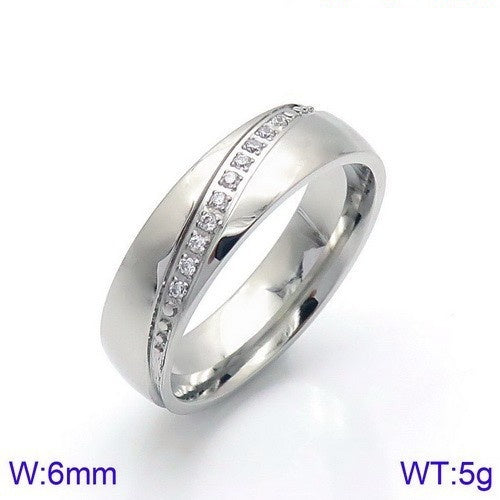 Korean-style Designed Titanium Steel Engagement Rings For Couples