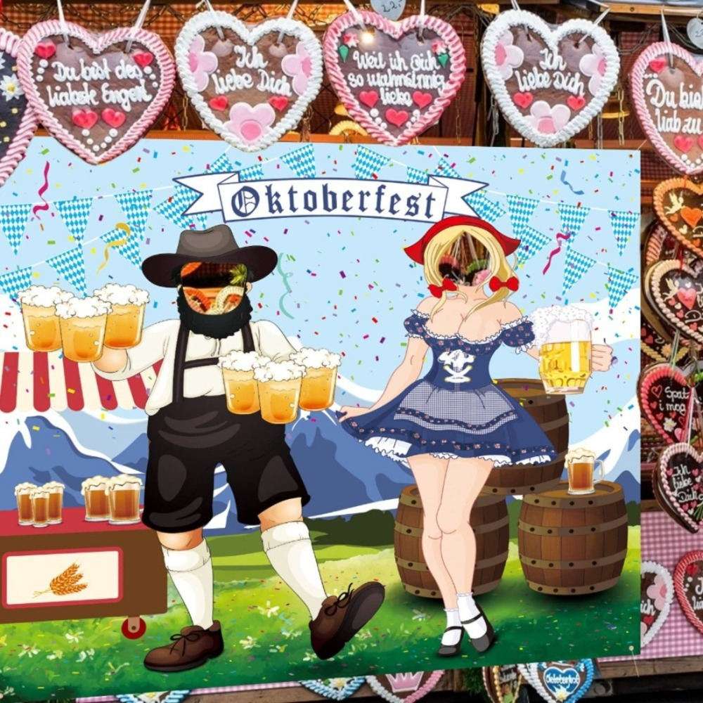 Oktoberfest Photo Wall As A Decorative Backdrop For Festivities—Party Accessory Set