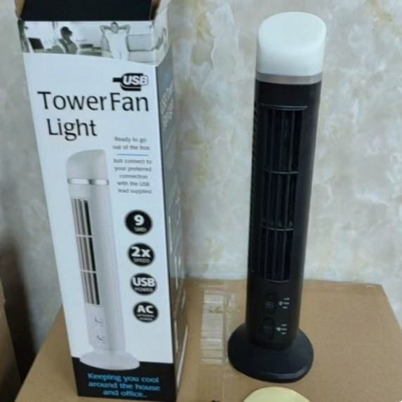 Student Office And Home USB-powered Tower Fan With Lights