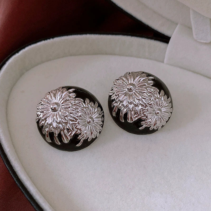 Boutique Style Retro  Stud Earrings Female Vintage Zirconia Niche Design Gift