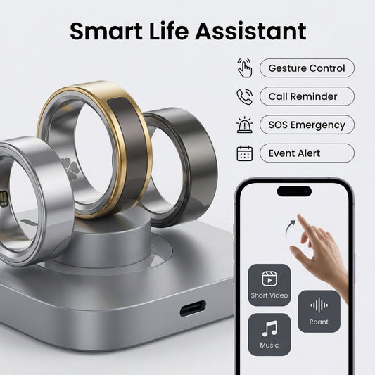 Smart Ring Health Tracker Fitness Ring Heart Rate Blood Oxygen Sleep Monitor Smart Ring For Men Women