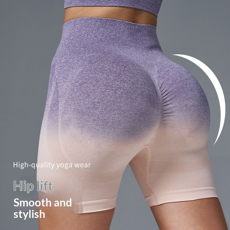 Three-Quarter Yoga Shorts Hip-Lifting Fitness Running Sports Set