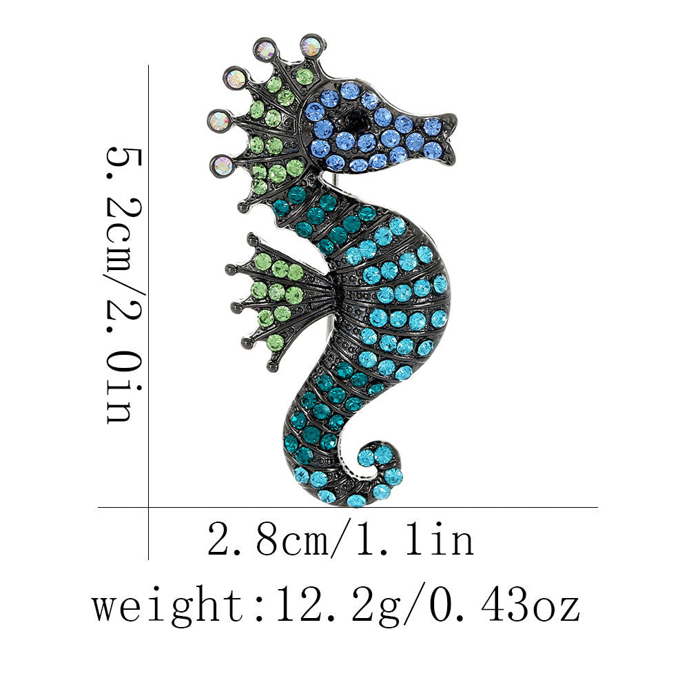 Best-selling Rhinestone Sea Turtle And Octopus Brooch