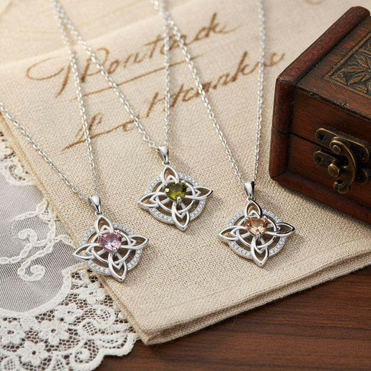 Niche Design Celtic Knot Pendant With Twelve Zodiac Stones Accessories