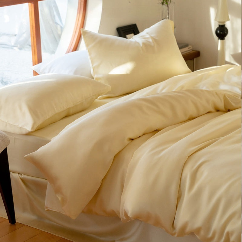 Solid-color Viscose Cooling Quilt Set For Home Use