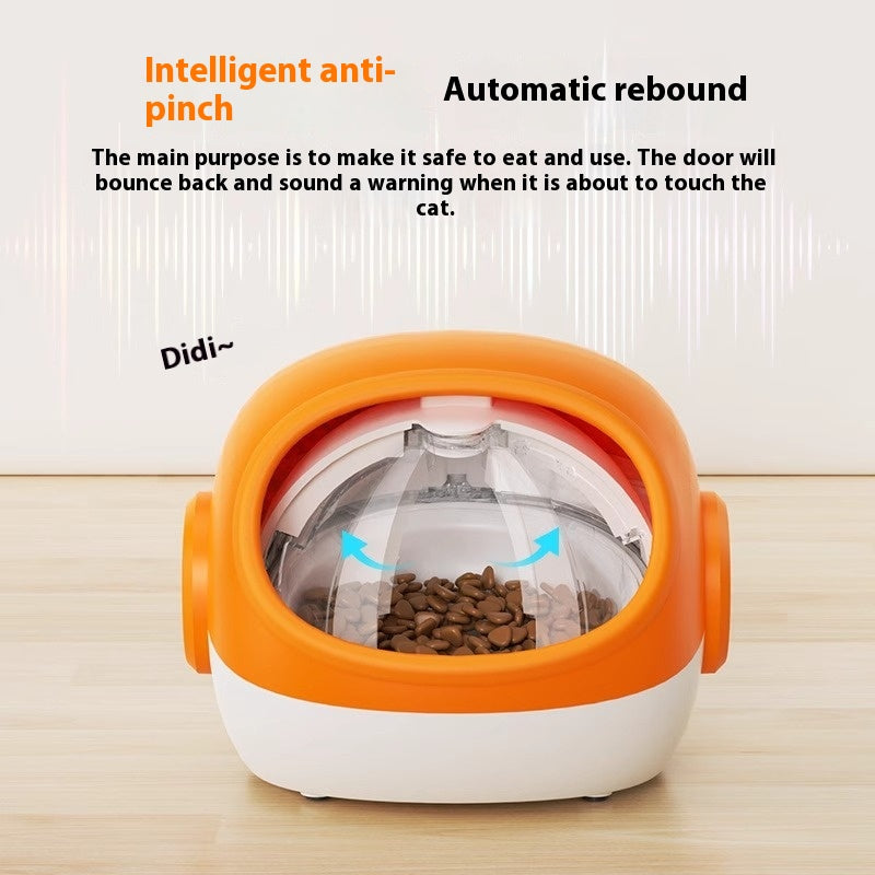 Smart Automatic Cat Chip Feeder With Lid Timed Schedule Feedings