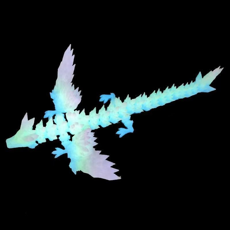 3D-printed Flying Dragon Model With A Fully Posable Body For Play