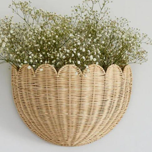 Rattan Lace Wall-Hanging Basket For Home And Guesthouse Wall Decor