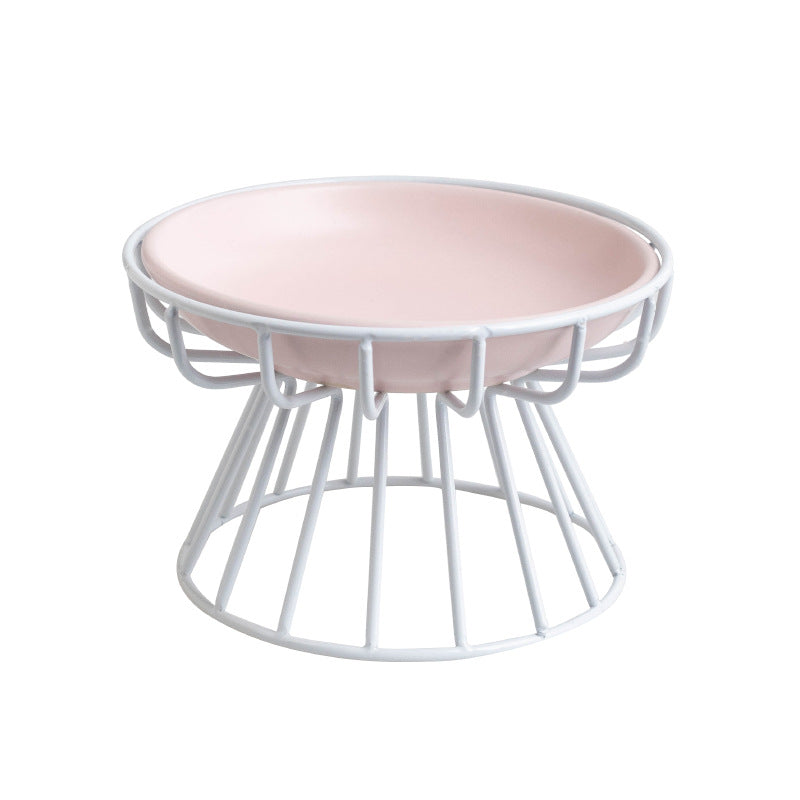 Elevated Pet Food Bowl Stand  Neck Support Feeding Rack For Cats And Dogs