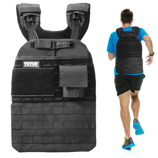 Gewichtsweste 18,14 Kg, Verstellbare Gewichtsjacke Für Männer Und Frauen, Trainingsgerät Für Kraft- Und Ausdauertraining Laufen Joggen Gehen Fitness Gewichtsverlust Schwarz
