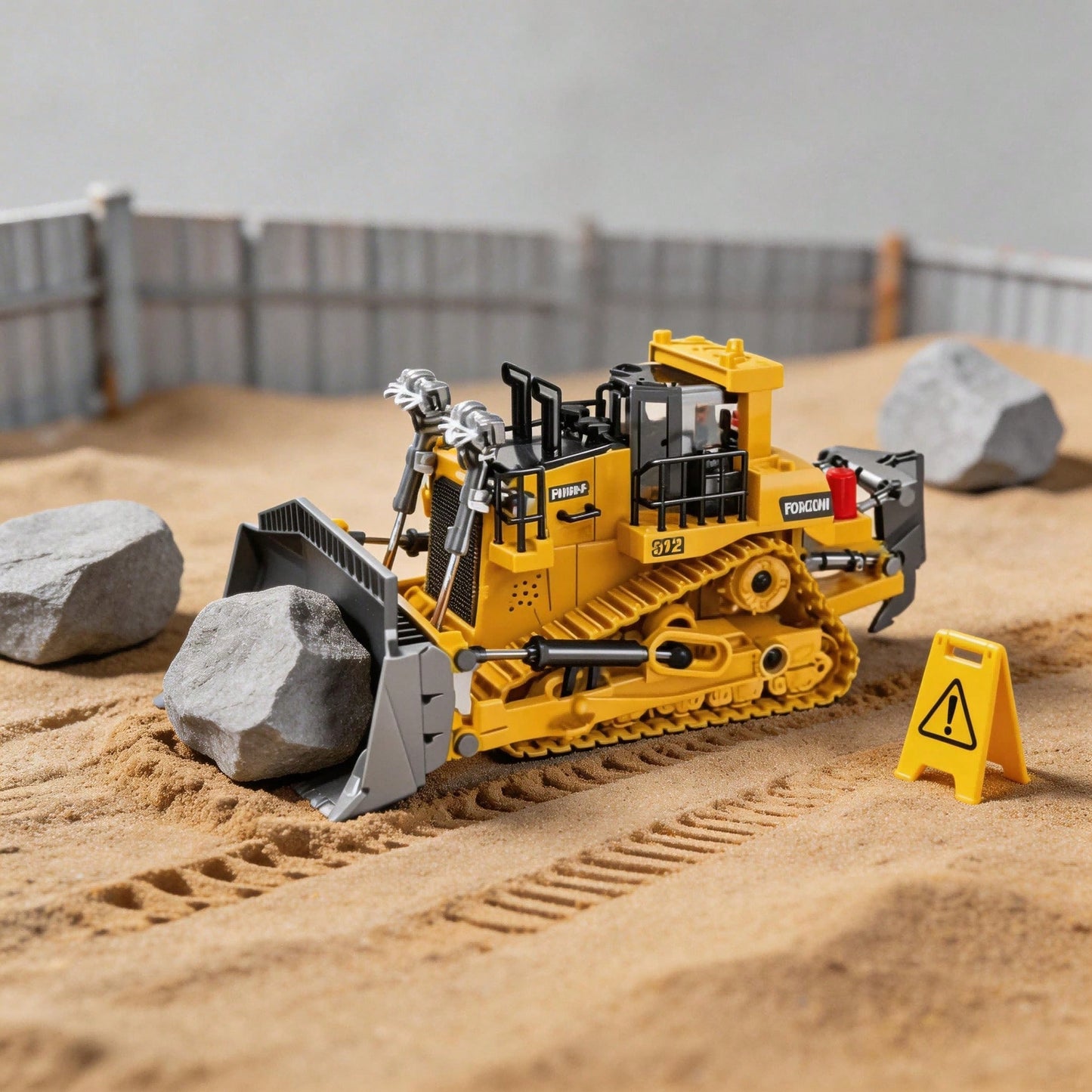 9 Channel 2.4GHz RC Heavy Duty Alloy Bulldozer With Metal Blade, Rechargeable Battery And Cyber Truck Style. The Ultimate Construction Toy For Active Boys And Kids Ages 6, Perfect Gift