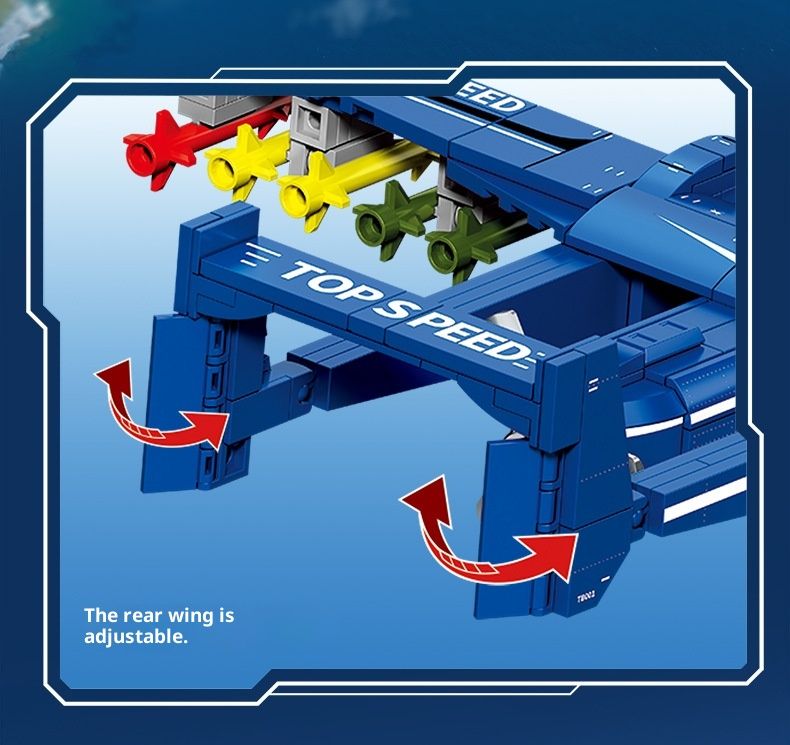 Plastic Children's Military Series Double-tail Scorpion UAV Building Blocks Toys