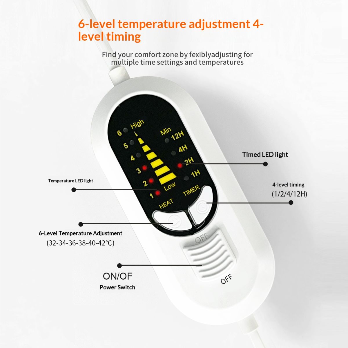 Comfortable Flannel Smart Temperature-Controlled Electric Blanket