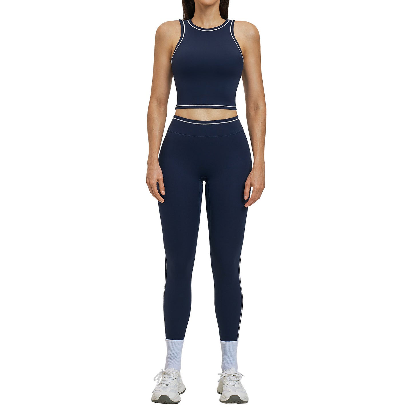 Tight-fitting, Shock-absorbing Athletic Set For Outdoor Running And Fitness