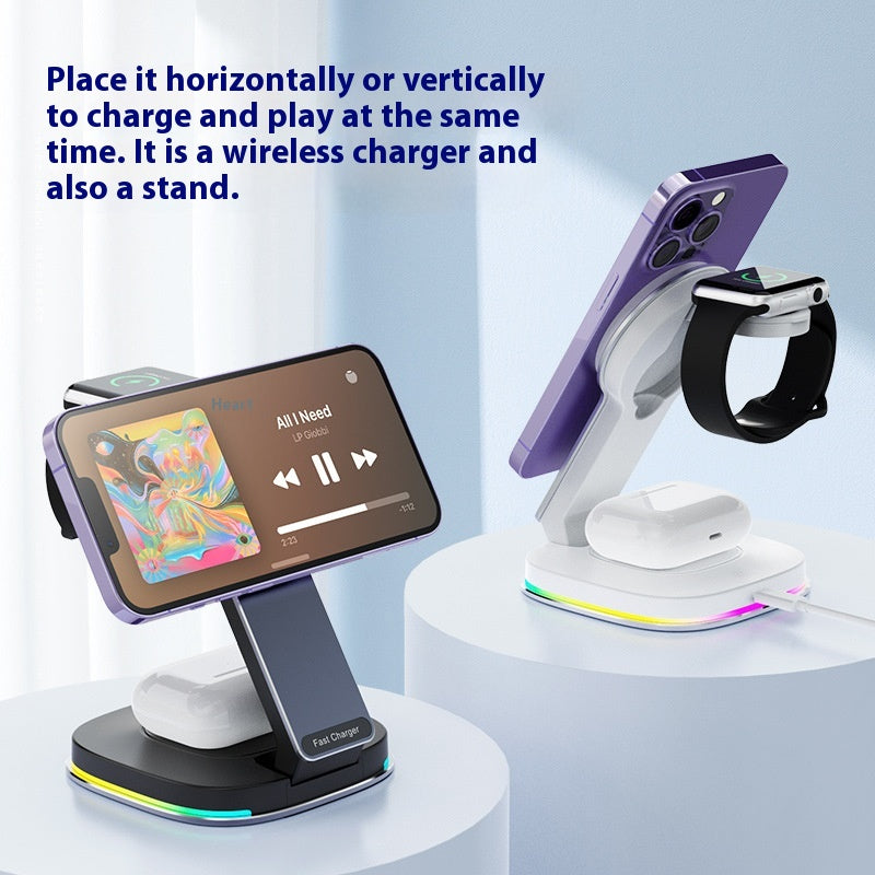 15W Three-in-one Wireless Charger Electrical Appliance Wireless Charging Stand