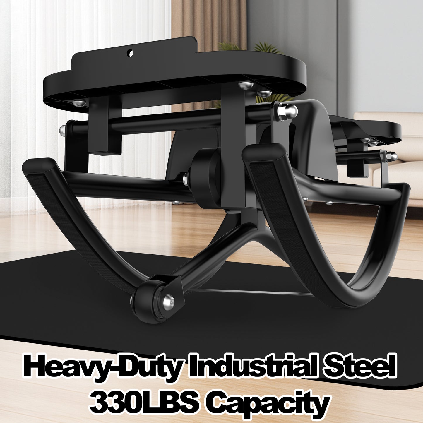 Lateral Stepper For Exercise-Rocking Stepper Machine With Resistance Bands & Anti-Slip Mat And LCD Monitor, Professional Stair Stepper For Home Workout