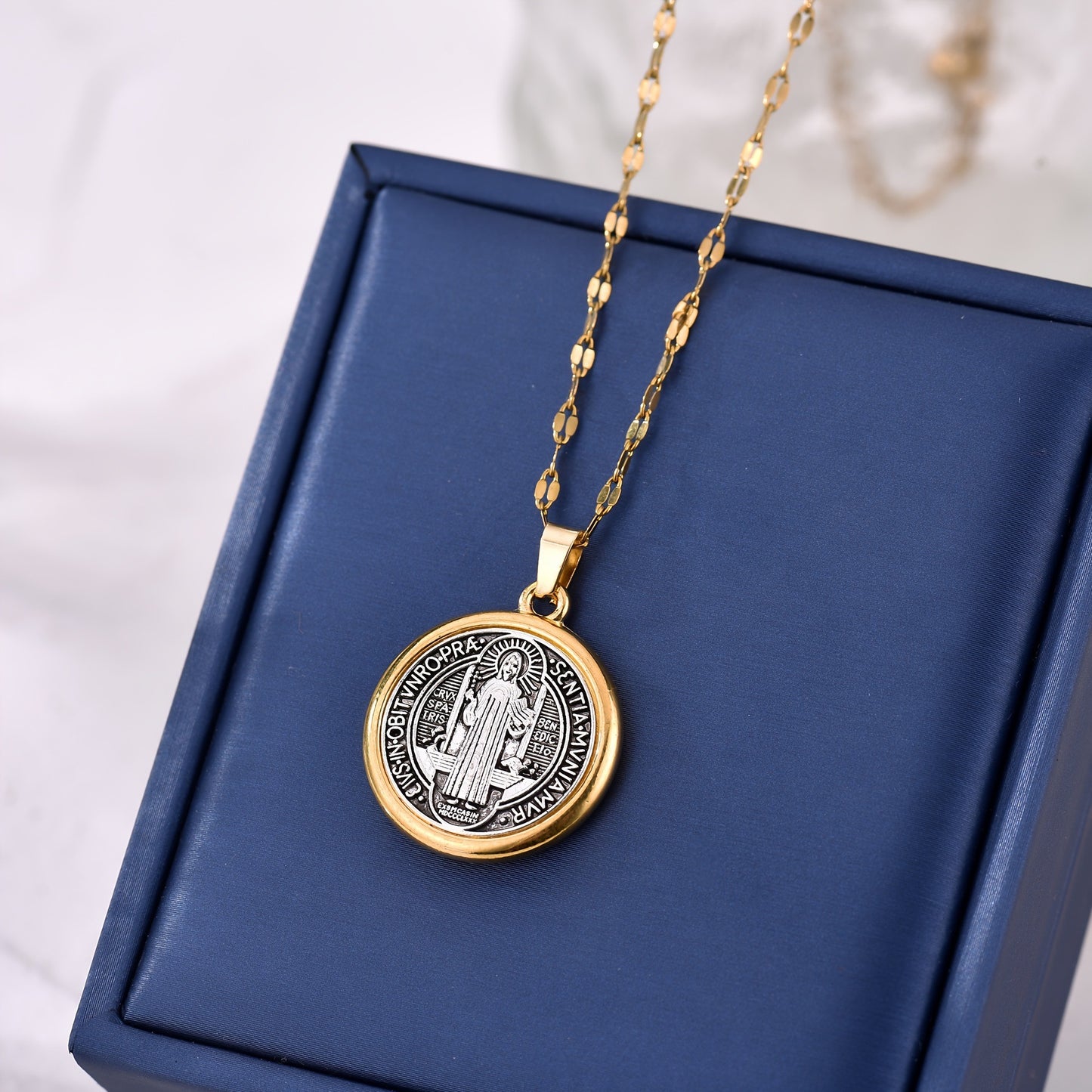 St. Benedict Cross Alloy Necklace Simple High-end Necklace Accessories