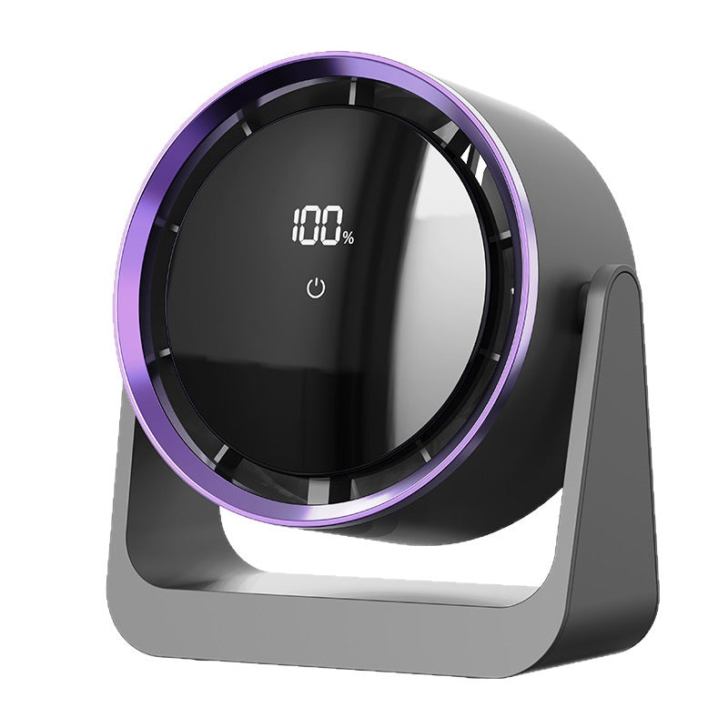 Mini USB Desk Fan With Dormitory Table Lamp And Digital Display