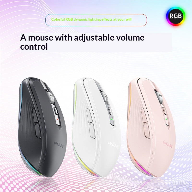 Bluetooth Wireless Charging Portable Office Mouse With Dual-mode Connectivity