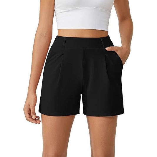 Stylish High-waisted Casual Versatile Womens Summer Fitness Shorts With Pockets